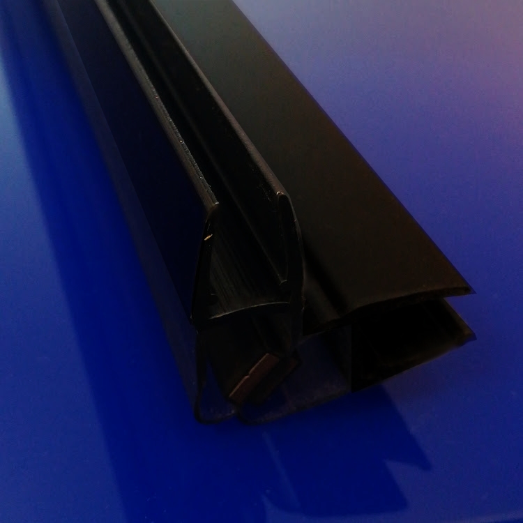 foto 3 Exa-Lent Universal DS682008 matt black shower profile magnet 45 degrees (set of 2 pieces) 200cm 8mm
