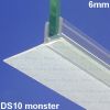 Exa-Lent Universal monsterstukje doucherubber type DS10 - 2cm lengte en geschikt voor glasdikte 6mm - 1 flap horizontaal