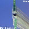 Exa-Lent Universal monsterstukje doucherubber type DS14 - 2cm lengte en geschikt voor glasdikte 6mm - magneet recht