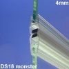 Exa-Lent Universal monsterstukje doucherubber type DS18 - 2cm lengte en geschikt voor glasdikte 4mm - magneet recht