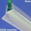 Exa-Lent Universal monsterstukje doucherubber type DS42 - 2cm lengte en geschikt voor glasdikte 6mm - 2 flapjes