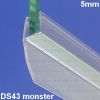 Exa-Lent Universal monsterstukje doucherubber type DS43 - 2cm lengte en geschikt voor glasdikte 5mm - 1 flapje