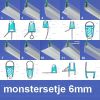 Exa-Lent Universal MON-6 Monstersetje - douchestrippen 5 en 6mm