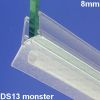 Exa-Lent Universal monsterstukje doucherubber type DS13 - 2cm lengte en geschikt voor glasdikte 8mm - 1 flapje 1 rondje