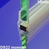 Exa-Lent Universal monsterstukje doucherubber type DS22 - 2cm lengte en geschikt voor glasdikte 10mm - magneet recht
