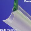 Exa-Lent Universal monsterstukje doucherubber type DS27 - 2cm lengte en geschikt voor glasdikte 10mm - 2 lange flapjes