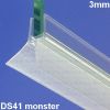 Exa-Lent Universal monsterstukje doucherubber type DS41 - 2cm lengte en geschikt voor glasdikte 3mm - 2 flapjes