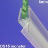 Exa-Lent Universal monsterstukje doucherubber type DS45 - 2cm lengte en geschikt voor glasdikte 6mm - aanslagprofiel 1 flapje