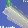 San4U ProfileDay monsterstukje doucherubber type DS34 - 2cm lengte en geschikt voor glasdikte 8mm - 2 flapjes