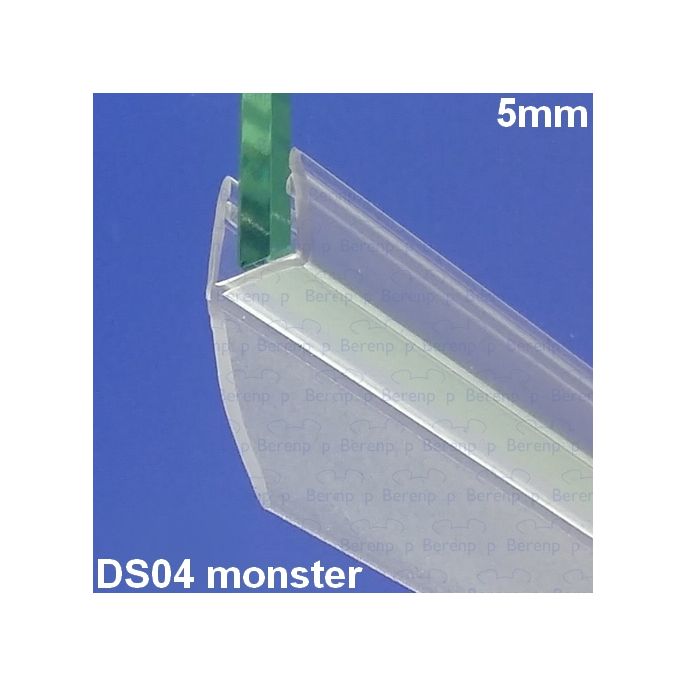 Exa-Lent Universal monsterstukje doucherubber type DS04 - 2cm lengte en geschikt voor glasdikte 5mm - 1 flap