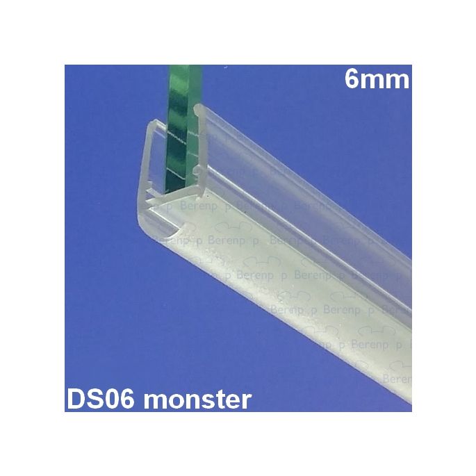 Exa-Lent Universal monsterstukje doucherubber type DS06 - 2cm lengte en geschikt voor glasdikte 6mm - 1 balgje van 5mm (bolletje)