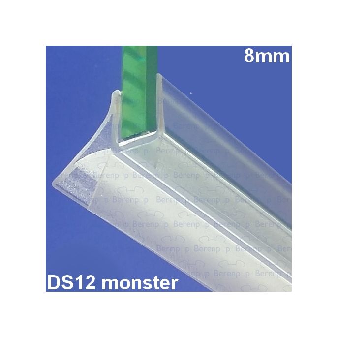 San4U ProfileDay monsterstukje doucherubber type DS12 - 2cm lengte en geschikt voor glasdikte 8mm - 3 flapjes