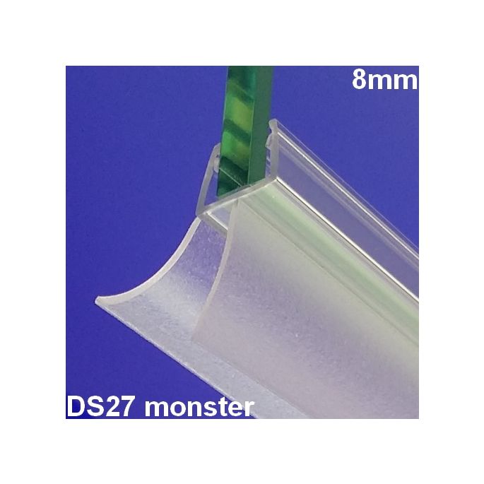Exa-Lent Universal monsterstukje doucherubber type DS27 - 2cm lengte en geschikt voor glasdikte 8mm - 2 lange flapjes