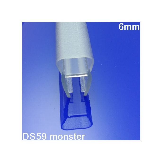 Exa-Lent Universal monsterstukje doucherubber type DS59 - 2cm lengte en geschikt voor glasdikte 6mm - 1 balgje van 8mm (bolletje)