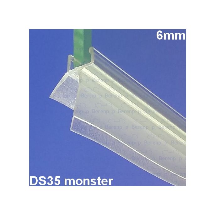 San4U ProfileDay monsterstukje doucherubber type DS35 - 2cm lengte en geschikt voor glasdikte 6mm - 2 flapjes