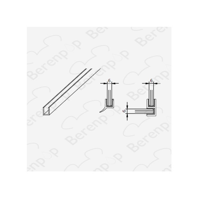 San4U Sealday SD037 u-compensatieprofiel, 200cm, van 6 naar 8mm