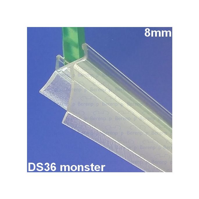 San4U ProfileDay monsterstukje doucherubber type DS36 - 2cm lengte en geschikt voor glasdikte 8mm - 2 flapjes