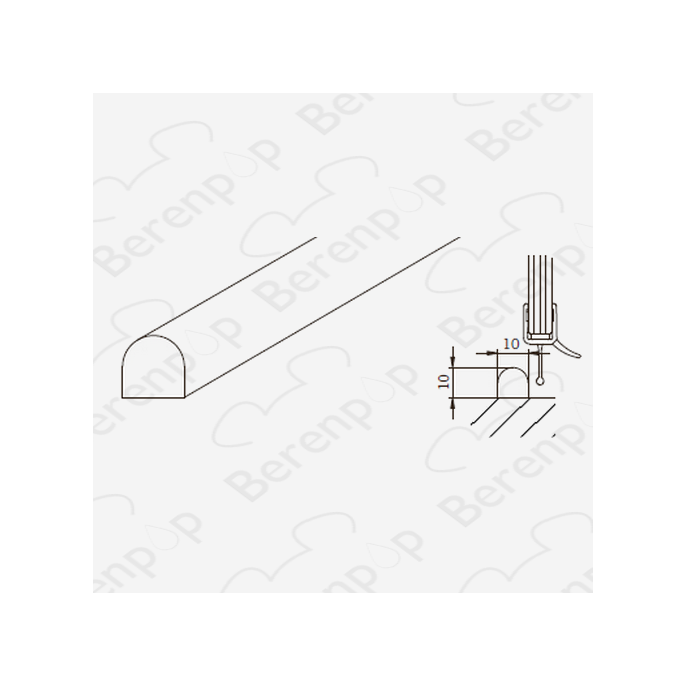 San4U Sealday SD070 dorpelprofiel 200cm, 10mm hoog, transparant