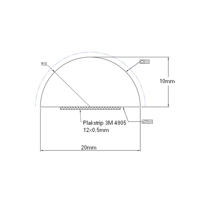 Exa-Lent Universal DS58100 dorpelprofiel 100cm, 10mm hoog, met plakstrip, transparant