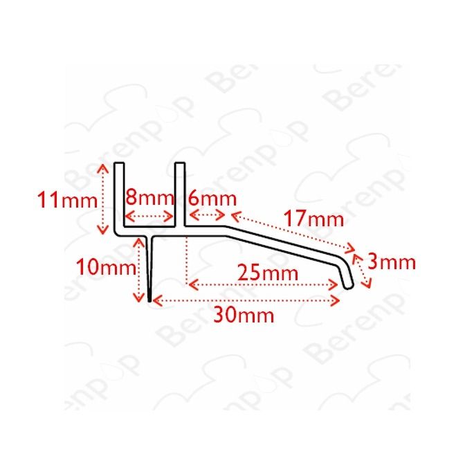 San4U Sealday SD013 afwaterprofiel met flexibele lip 100cm, 8mm