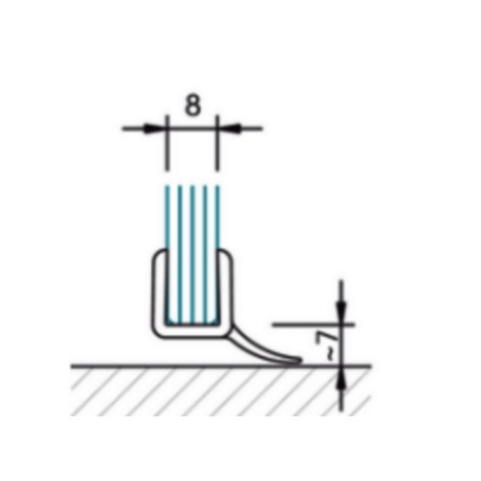 San4U Sealday SD081 wandafdichtprofiel met zachte lip, 200cm, 6-8mm