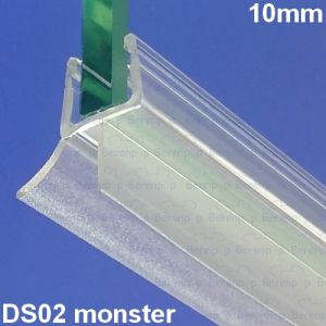 Exa-Lent Universal monsterstukje doucherubber type DS02 - 2cm lengte en geschikt voor glasdikte 10mm - 2 flapjes
