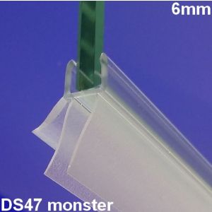 Exa-Lent Universal monsterstukje doucherubber type DS47 - 2cm lengte en geschikt voor glasdikte 6mm - 3 flapjes