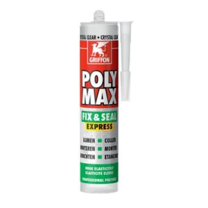 Griffon Poly Max 6150452 Fix & Seal Express afdichtingskit 290ml glashelder! (Crystal Clear)
