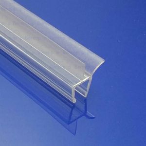 Exa-Lent Universal monsterstukje doucherubber type DS02 - 2cm lengte en geschikt voor glasdikte 8mm - 2 flapjes