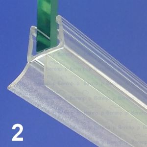 Exa-Lent Universal DS022008 - G08023200 helder doucheprofiel 2 flapjes 200cm - 8mm