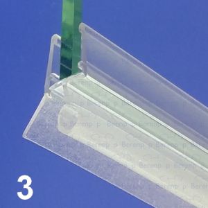 Exa-Lent Universal DS032008 - G08177200 helder doucheprofiel 1 flapje 1 rondje 200cm - 8mm