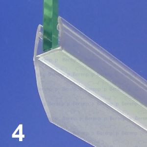 Exa-Lent Universal DS041006 - G06042100 helder doucheprofiel 1 flap 100cm - 6mm