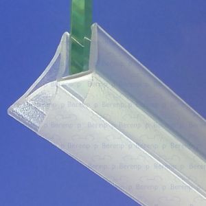 San4U ProfileDay DS111006 - SW1006  kwartrond helder doucheprofiel 3 flapjes 100cm - 6mm