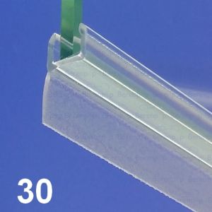 Exa-Lent Universal monsterstukje doucherubber type DS30 - 2cm lengte en geschikt voor glasdikte 6mm - 1 flap (van 11mm)