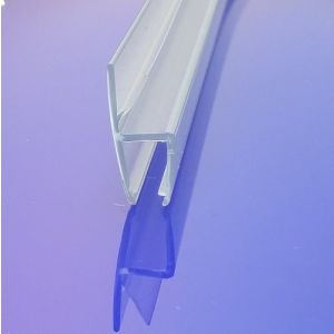 Exa-Lent Universal monsterstukje doucherubber type DS45 - 2cm lengte en geschikt voor glasdikte 6mm - aanslagprofiel 1 flapje