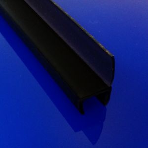 Exa-Lent Universal DS661008 mat zwart doucheprofiel 1 flap (van 11mm) 100cm - 8mm