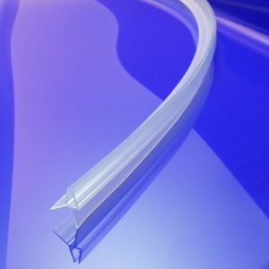 Exa-Lent Universal monsterstukje doucherubber type DS41 - 2cm lengte en geschikt voor glasdikte 5mm - 2 flapjes