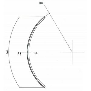 Exa-Lent Universal DS131006 kwartrond helder doucheprofiel 1 flapje 1 rondje 100cm - 6mm