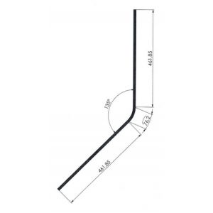Exa-Lent Universal DS431005 gehoekt helder doucheprofiel 1 flap 100cm - 5mm