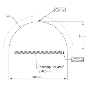 Exa-Lent Universal DS57100 dorpelprofiel 100cm, 5mm hoog, met plakstrip, transparant