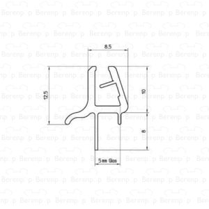 San4U ProfileDay DS551005 buigbaar helder doucheprofiel 3 flapjes 100cm - 5mm