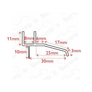 San4U Sealday SD013 afwaterprofiel met flexibele lip 200cm, 8mm
